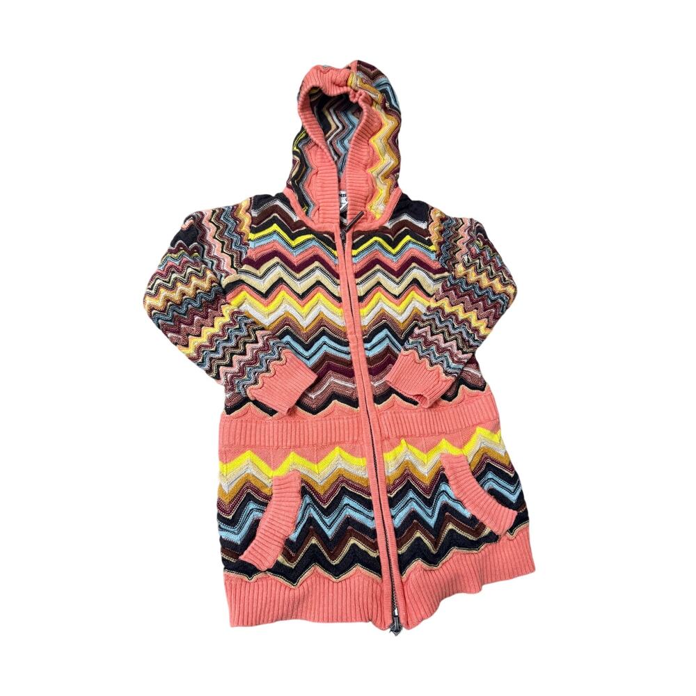Missoni Target Girls 3T Chevron Cardigan Sweater Full Zip Up with Hood
